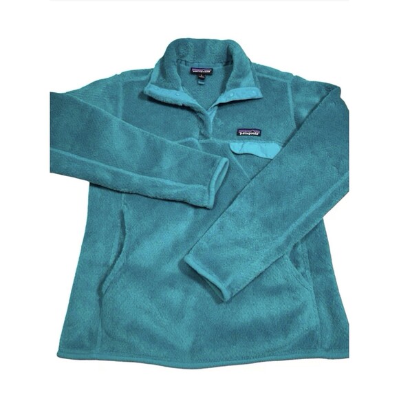 Patagonia Re-Tool Snap T Pullover Fleece Womens Small Teal Polartec 25442 - Picture 2 of 9
